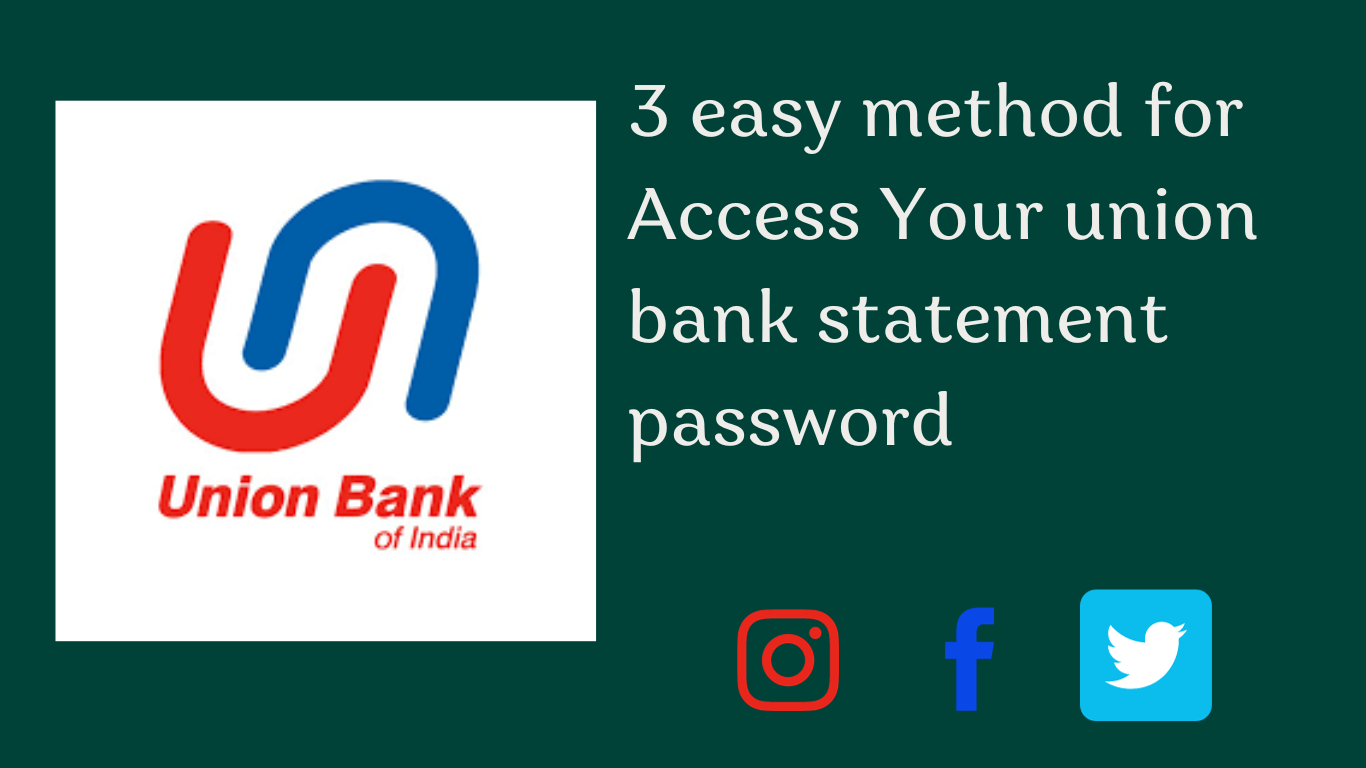 union bank statement password